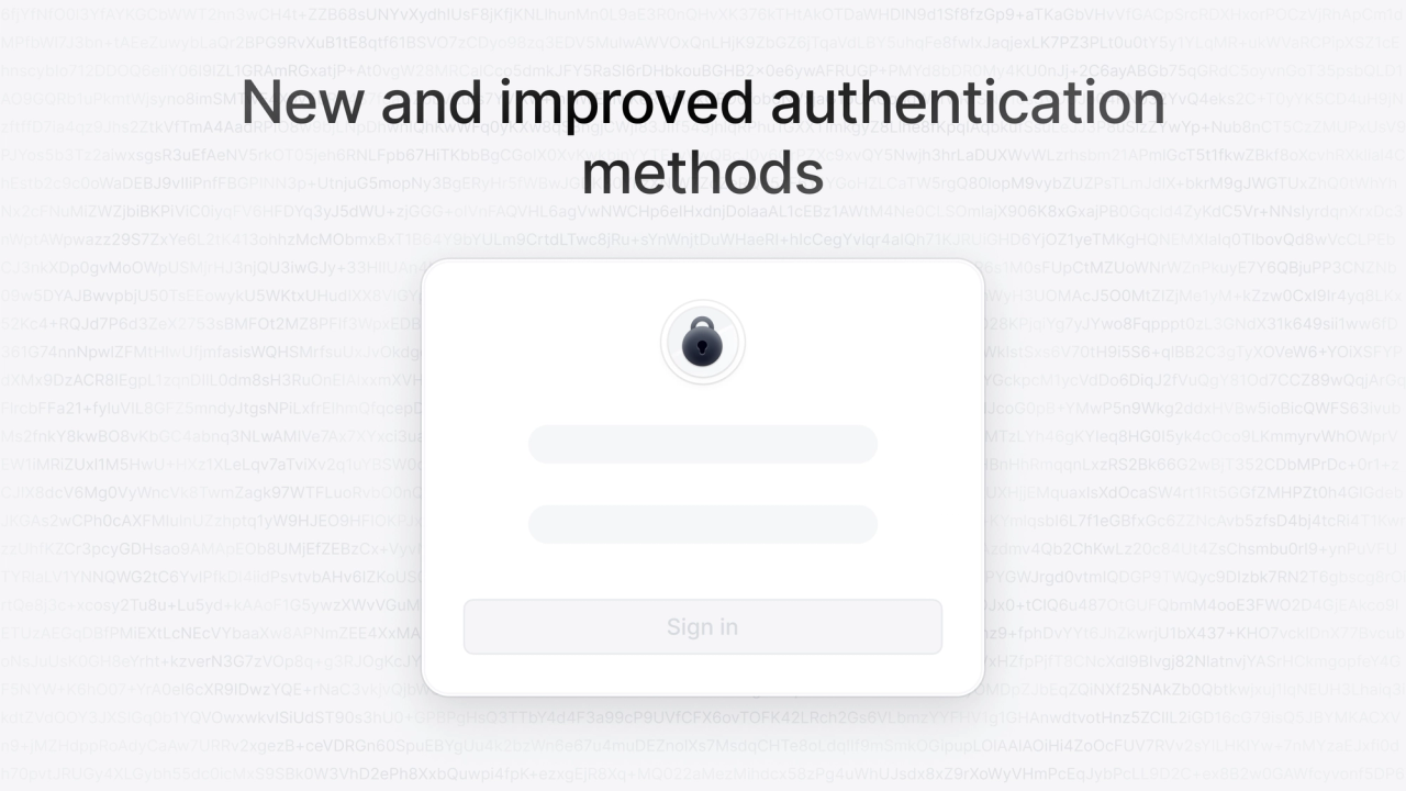 New and improved authentication methods - Featured image