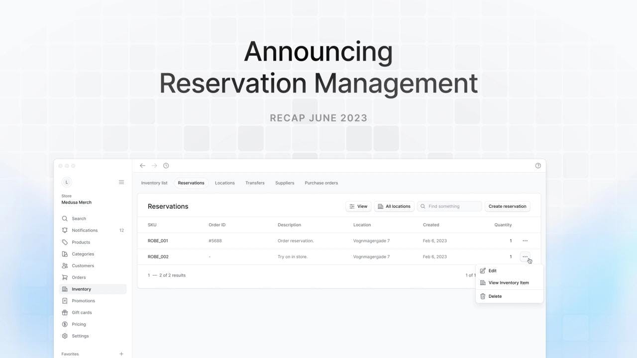 Announcing Reservation Management - Featured image