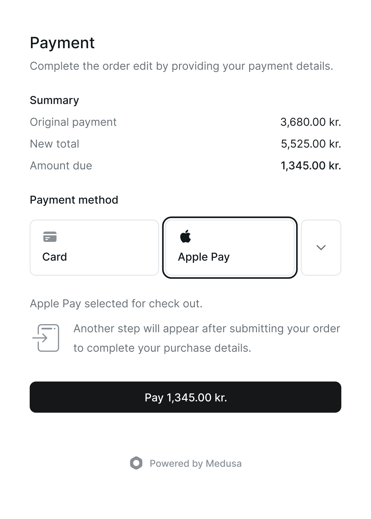 Orders interface UI Mobile 