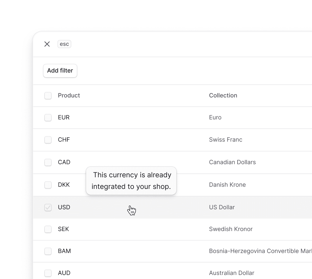 Implement Control Module Medusa - Currency Module