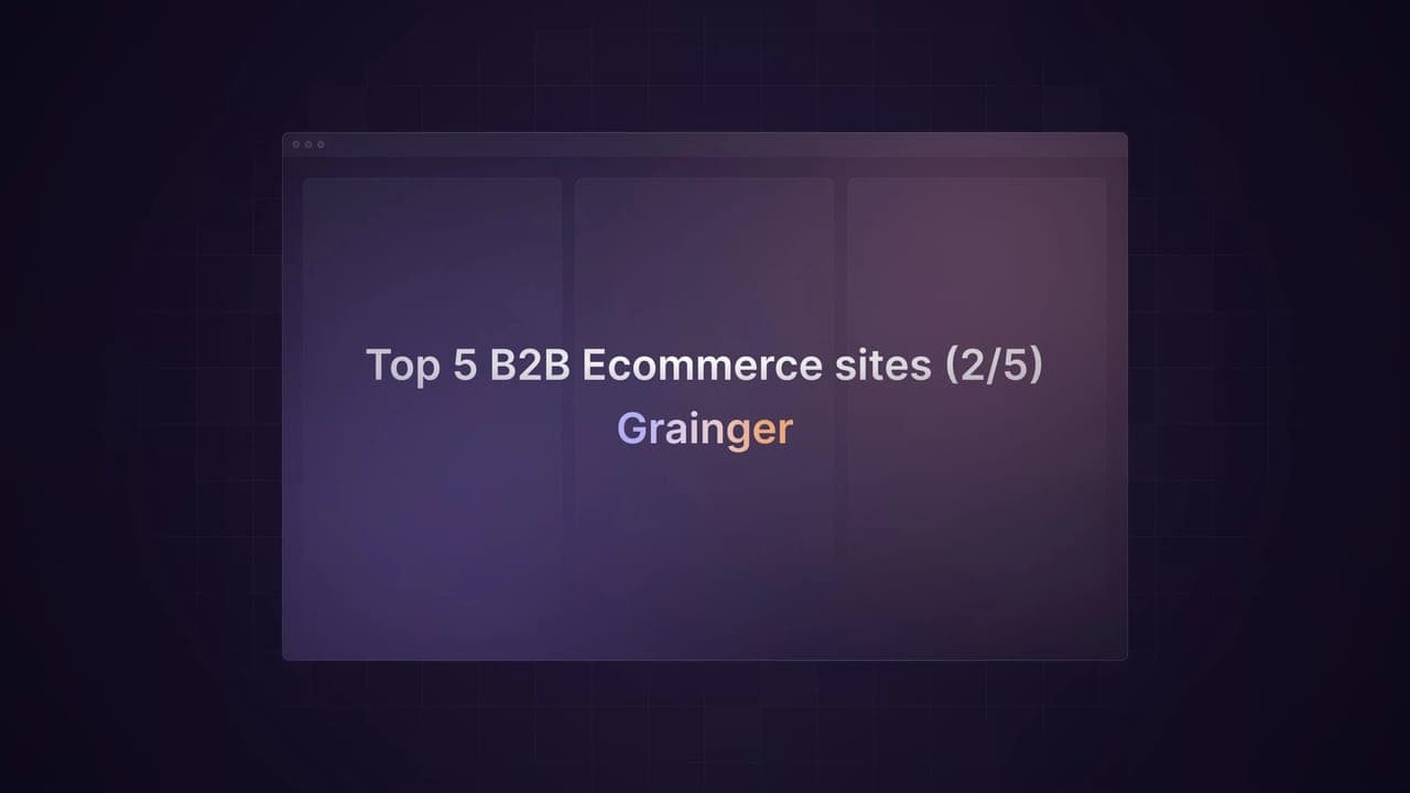 Top 5 B2B Ecommerce sites: Grainger (2/5) - Featured image