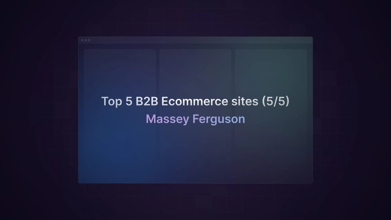 Top 5 B2B Ecommerce sites: Massey Ferguson (5/5) - Featured image