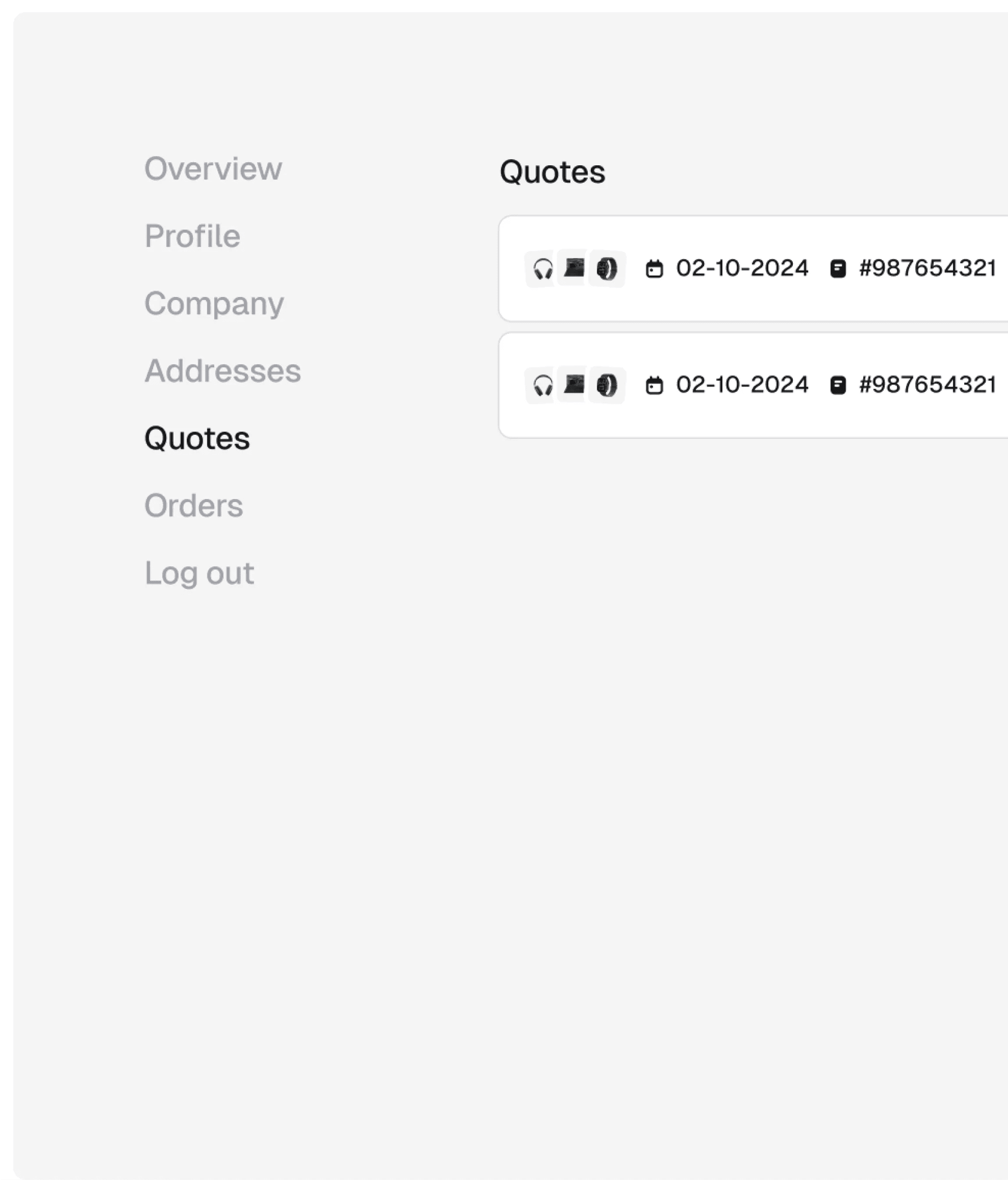 Quotation management