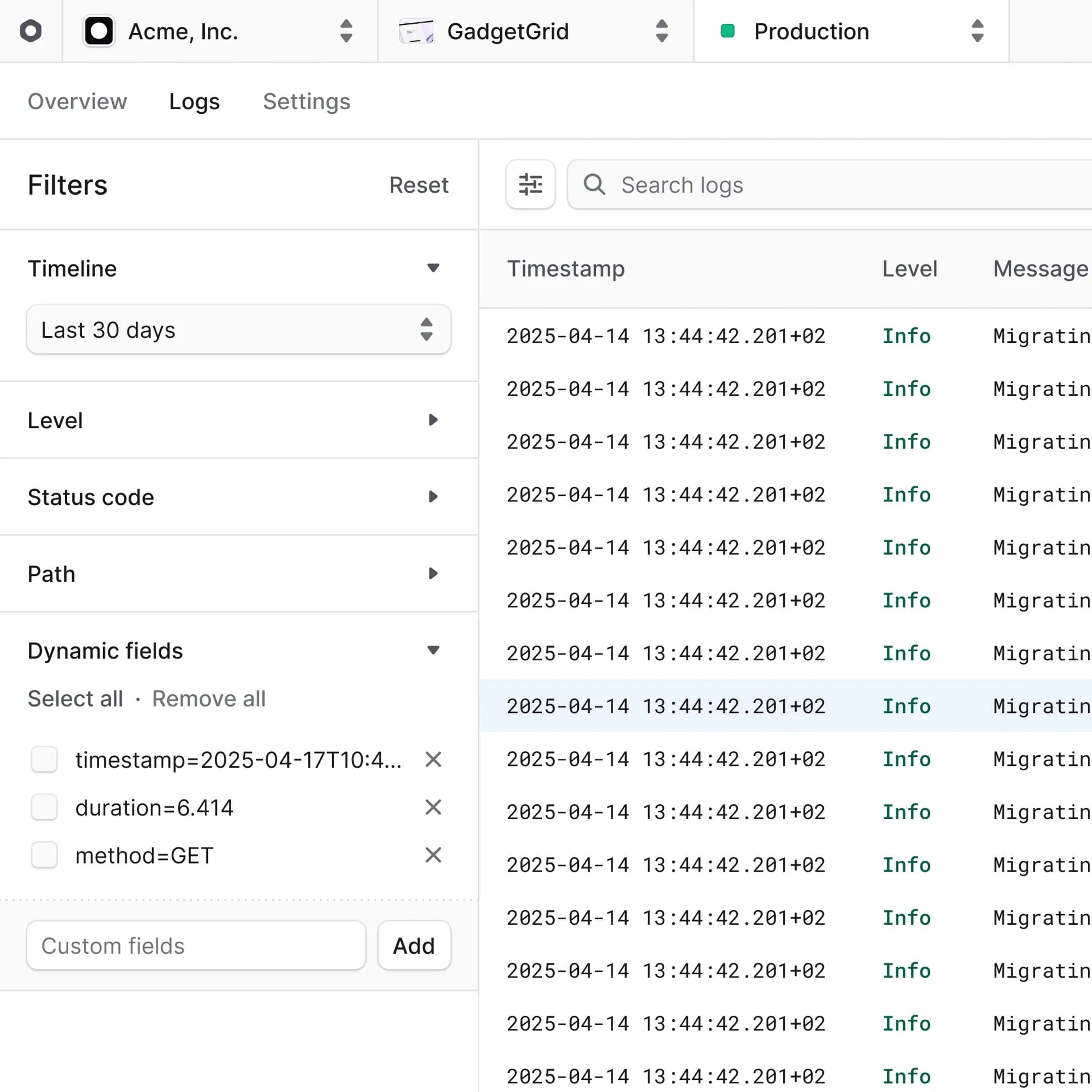 Advanced logging tools