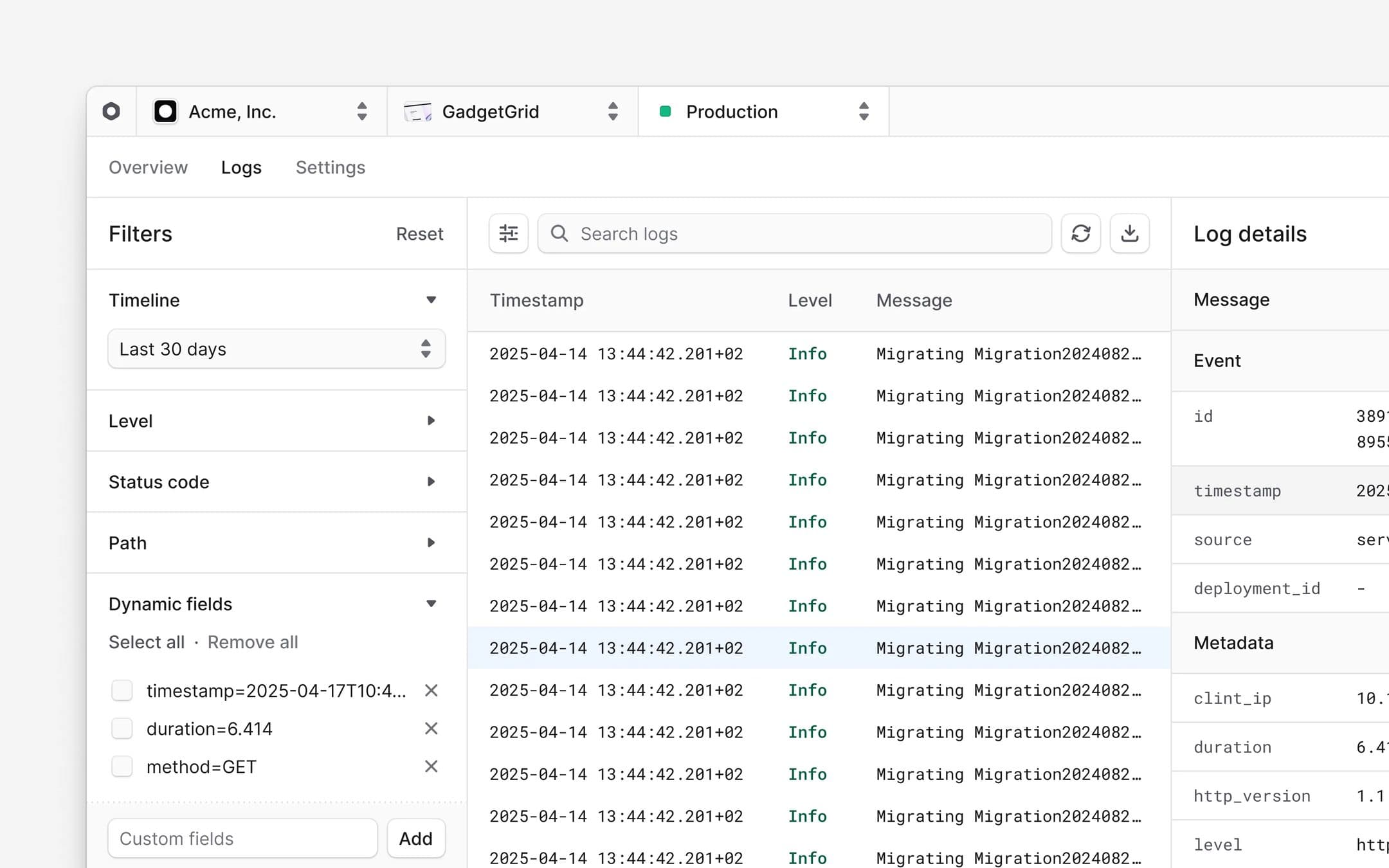 Advanced logging tools