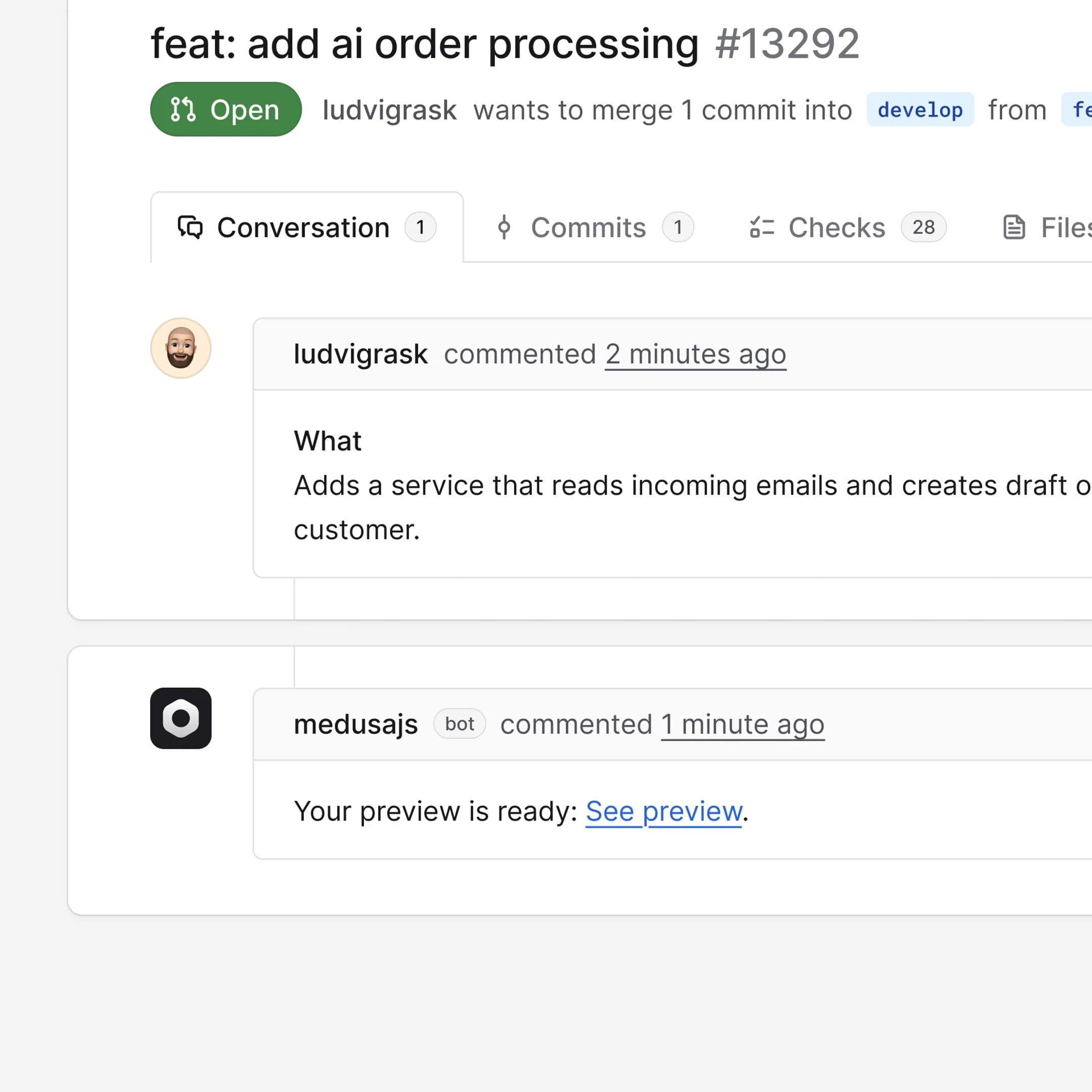 Preview environments for every PR