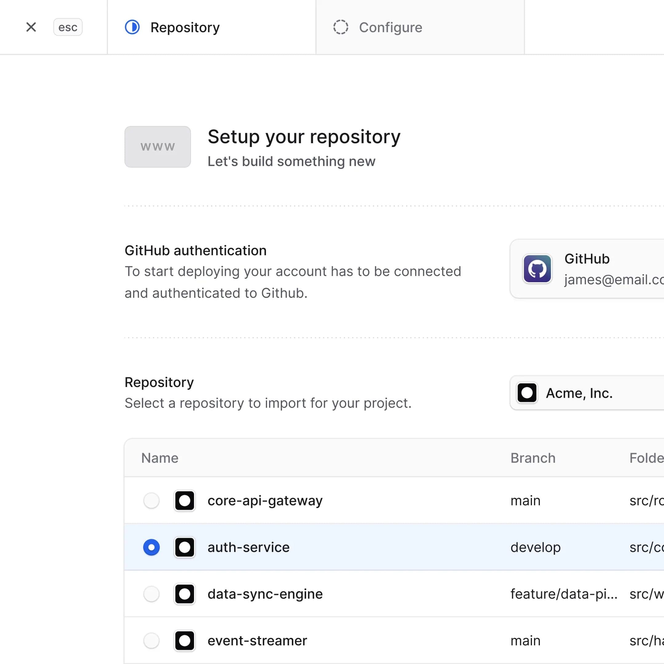 Direct GitHub integration