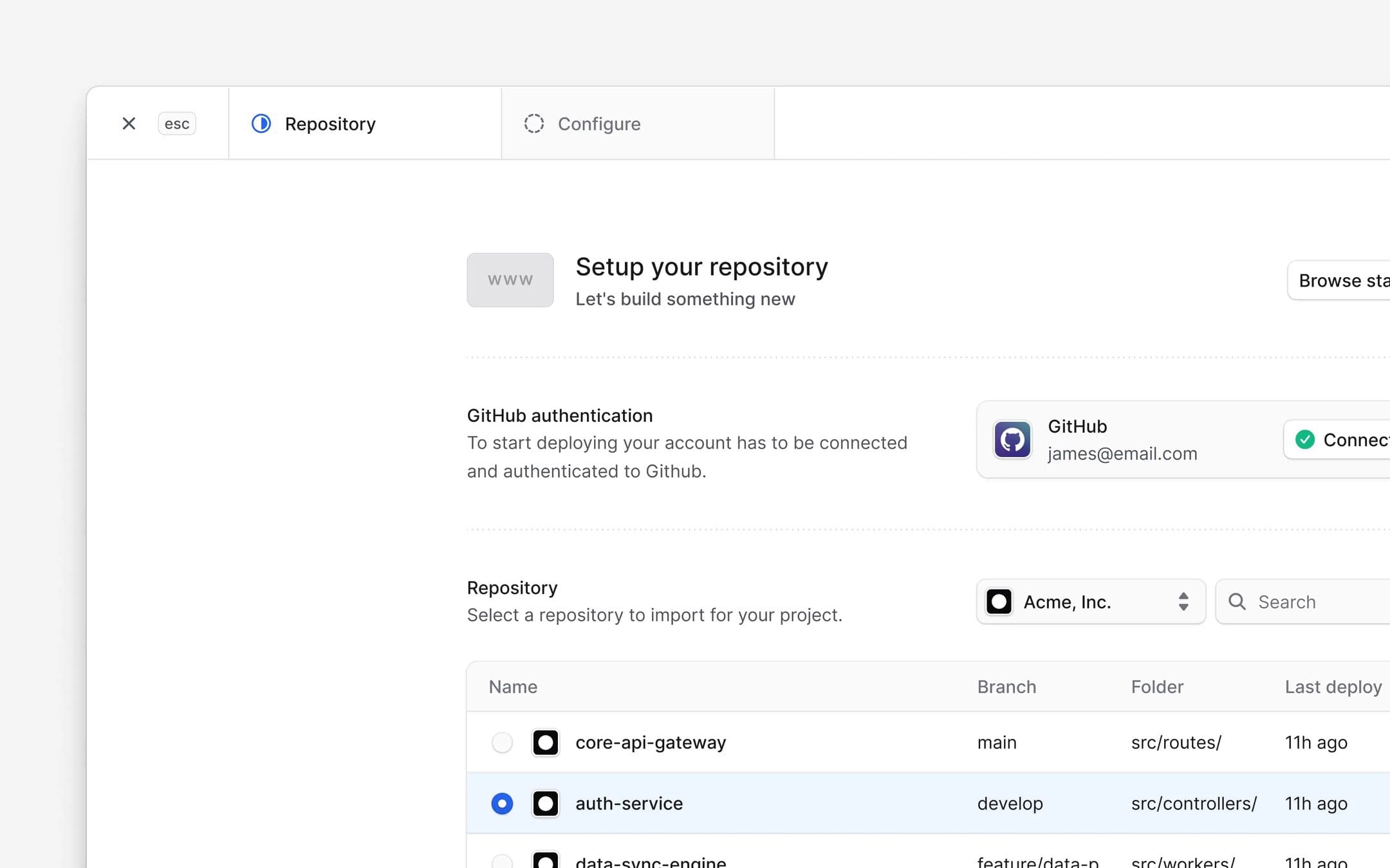 Direct GitHub integration