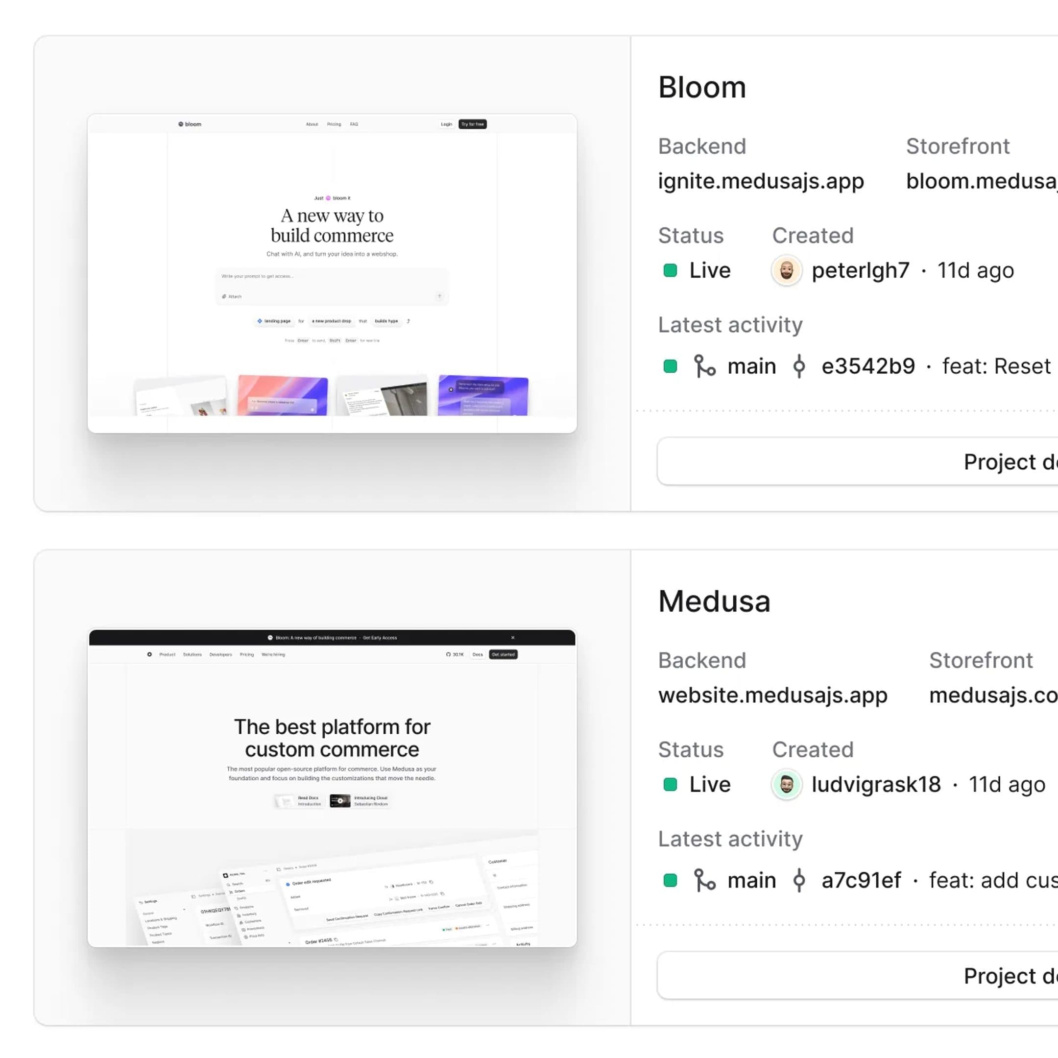 Storefront hosting included