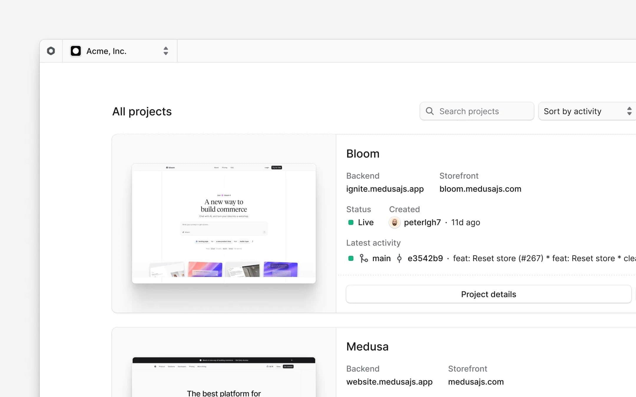 Storefront hosting included