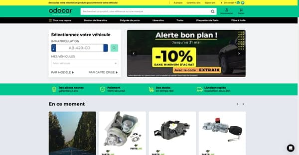 B2B and DTC spare parts with license plate recognition, dynamic pricing, car model search, and more case