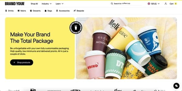 Taking custom food packaging online for Brand Your case