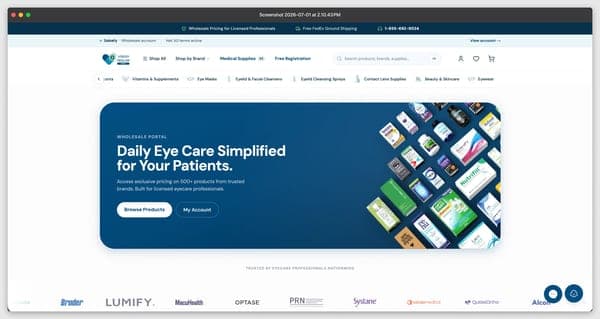 Powering B2B ordering for a regulated eye-care platform case