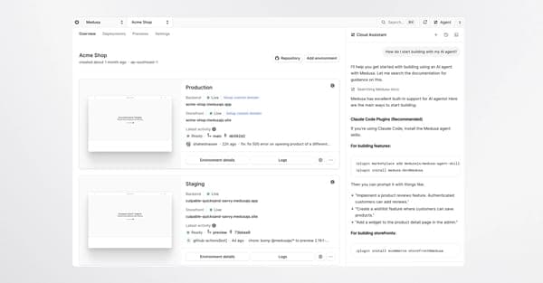 Announcing AI Assistant for Medusa Cloud cover image