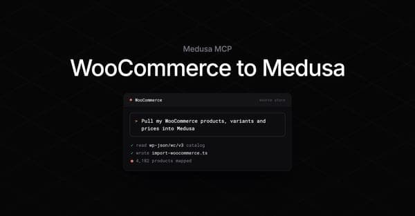 WooCommerce to Medusa MCP migration tool cover image
