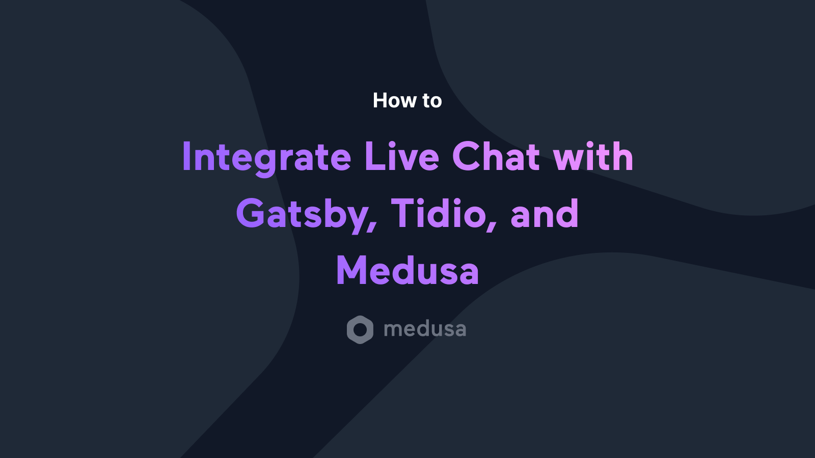 How to integrate Live Chat with Gatsby, Tidio, and Medusa