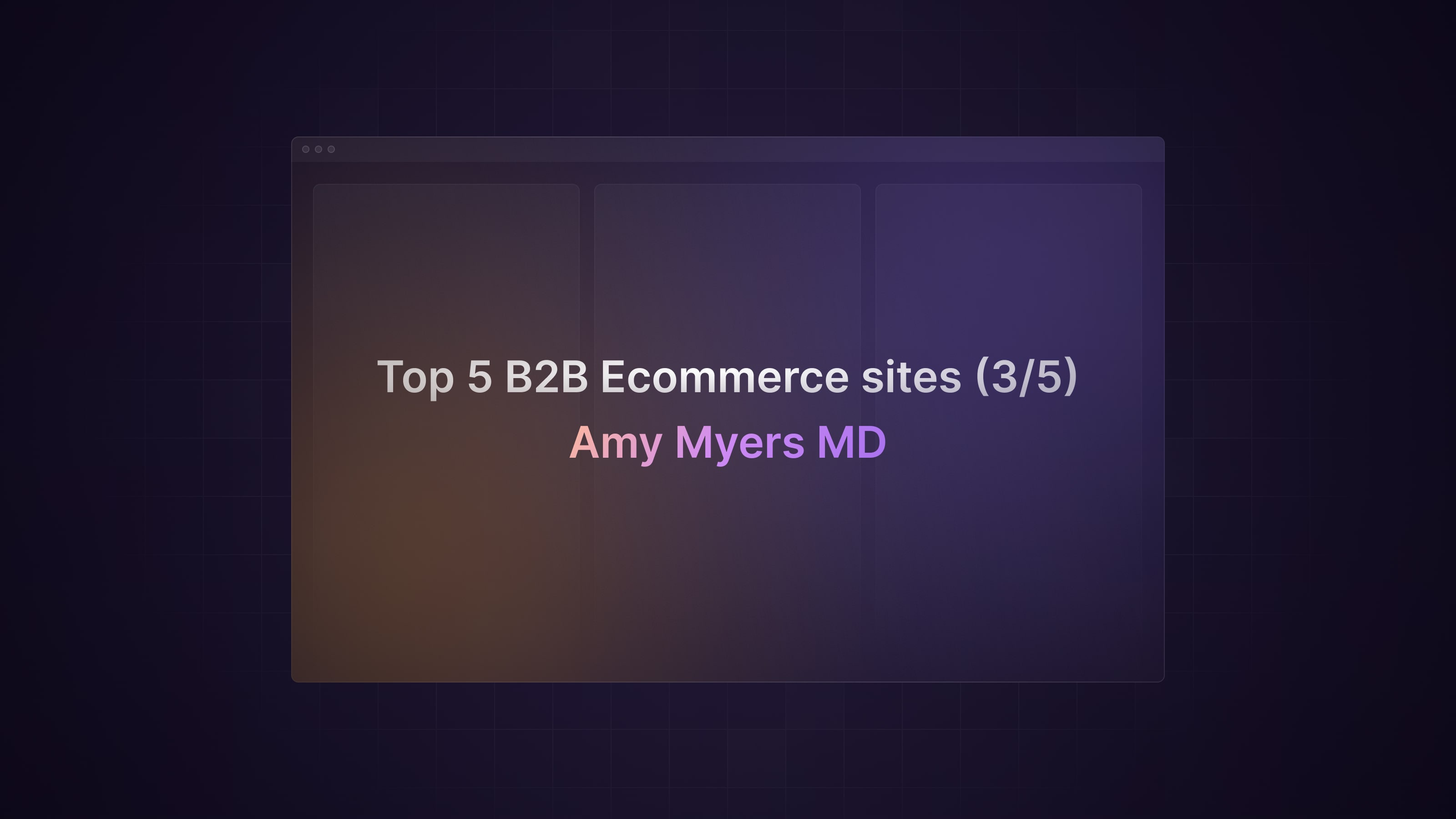 Top 5 B2B Ecommerce sites: Amy Myers MD (3/5)